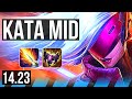 KATARINA vs LEBLANC (MID) | 800+ games | KR Master | 14.23