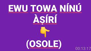 Àṣírí OSOLE, +22954651929, +22954651928, +2348032983298, +2348133155111, +2348089038658