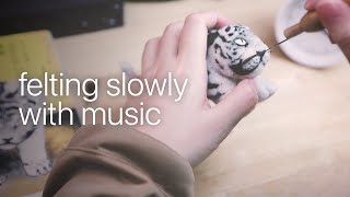 Needle felting with relaxing music | tiger face | 羊毛毡 | 羊毛フェルト