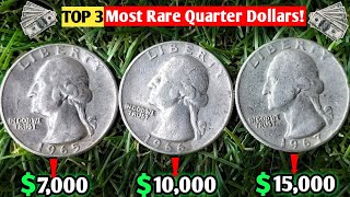 TOP 3 MOST RARE \u0026 VALUABLE WASHINGTON QUARTER DOLLARS WORTH A LOT OF MONEY