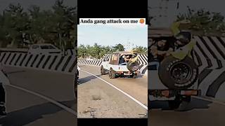 chapri anda gang attack on me 😡 #roadrage #chapri #shorts #bike #rider #motovlog #ytshorts  #vlog