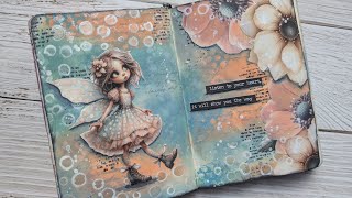 Mixed Media art journal page #maremicollagebooks #journaling #artjournal #artjournalpage #mixedmedia