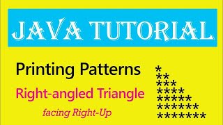 Printing Right-angled Triangle using java || right angle triangle in java @freecodecamp