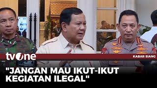 Soal Penembakan WNI, Prabowo: Jangan Mau Dibohongi Sindikat yang Banyak Berjanji | Kabar Siang tvOne