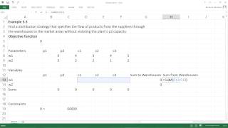 Flipped Sample 33 - Linear programming in Excel