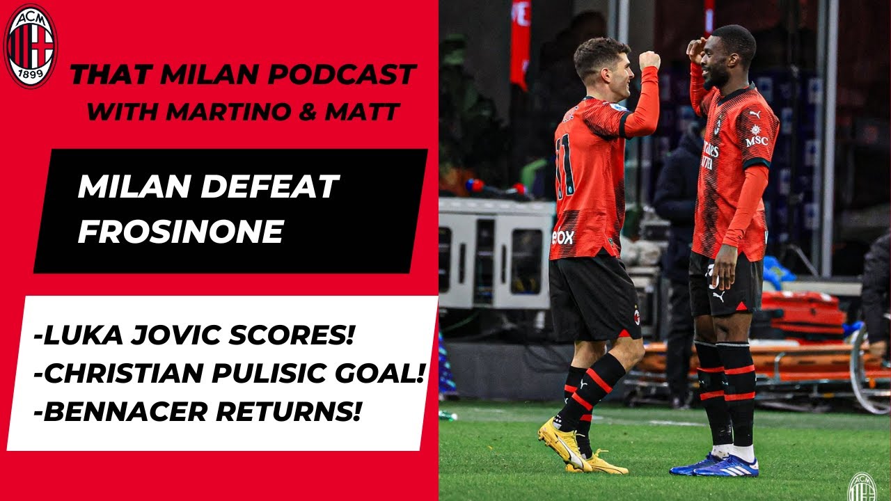 Christian Pulisic Scores Vs. Frosinone! Jovic's First Goal For AC Milan ...