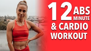 12-MINUTE ABS \u0026 CARDIO COMBO WORKOUT | FOLLOW ALONG WORKOUT