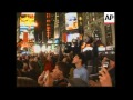 reaction to victory of barack obama in times square washington dc