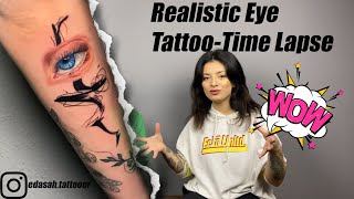 Realistic Eye Tattoo - Time Lapse (Realistik Göz Dövmesi)