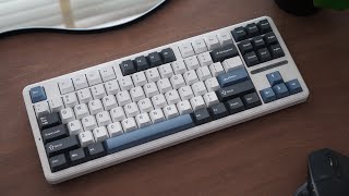 EPOMAKER x AULA F87 Pro TKL Keyboard (White Blue) | Sound Test – LEOBOG Greywood V4 Linear Switch