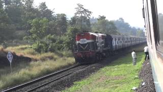 12287 KCVL-DDN SF Express Crossing 12051 DR-MAO Jan Shatabdi Express at Diwan Khavati!!