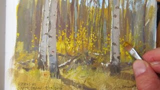 Painting an Aspen Forest in Colorado