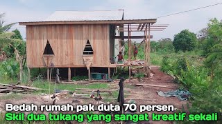 Kreatif sekali‼️pak duta raharjo dan pak nasrun kerjakan bedah rumah transmigrasi sepunggur