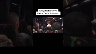 Bus ride to Bootcamp: ARMY VS. MARINES 🇺🇸 #military