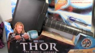 Thor Movie Lightning Hammer \u0026 Thor Helmet Armor of Asgard Role Play Toy Review