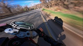 Cold Weather Twisties on the Ducati Monster 796 - 4K GoPro Hero12 [Raw Audio]