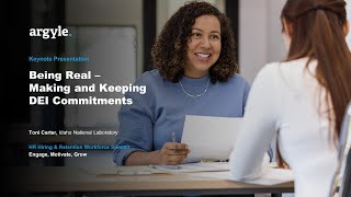 KEYNOTE PRESENTATION: Being Real - Making and Keeping DEI Commitments