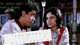 Pehla Nasha Guitar Lesson - Jo Jeeta Wohi Sikandar - Udit Narayan, Sadhana Sargam