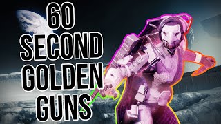 60 SECOND Golden Guns + Infinite Transcendence! - Prismatic Celestial Nighthawk Hunter Build