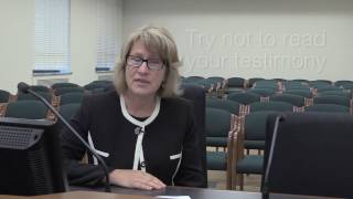 Testifying in a Legislative Hearing