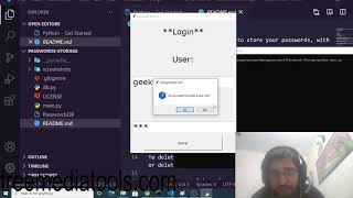Python Tkinter Password List Manager with Login and Registration Using Sqlite3 and Cryptography