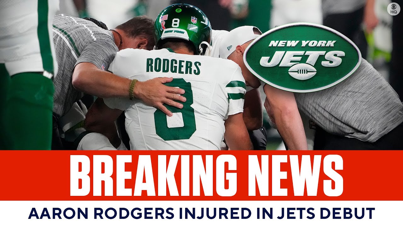 Aaron Rodgers CARTED OFF With Injury During First Drive Of Jets Debut ...