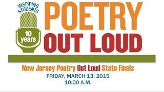 2015 New Jersey Poetry Out Loud State Finals