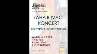 Zahajovací koncert lektorů mezinárodních kurzů  4.8.2024