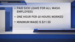 Paid sick leave, minimum wage to increase in Washington state Jan. 1
