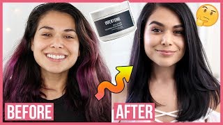 UNEXPECTED Hair Transformation!! Overtone Hair Color: Rich Black Review