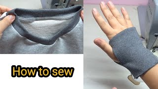 how to sew 넥라인시접정리/손목시보리