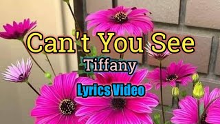 Can't You See - Tiffany (Lyrics Video)