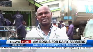 8M bonus for dairy farmers: Dairy farmers in Kirinyaga ear sh 8M bonus