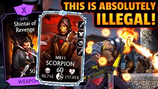 MK Mobile. MAXED Shintai of Revenge + MK11 Scorpion is ILLEGAL! This is too op!