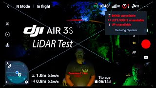 DJI Air 3S - LiDAR \u0026 Infrared Obstacle Avoidance Night Test - Does LiDAR Work?