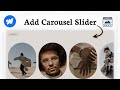 How to add a carousel slider in Webflow (Swipe Effect)