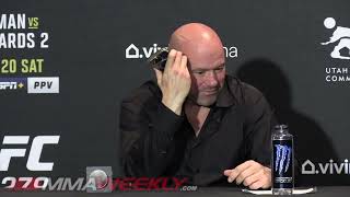 Dana White Takes Mystery Phone Call During Press Conference