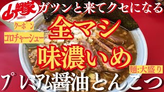 【ラーメン山岡家】2杯目のﾌﾟﾚﾐｱﾑ醤油とんこつはﾄｯﾋﾟﾝｸﾞ全マシ＋味濃いめでガツンと堪能(●´ω｀●)♪【岐阜 ラーメン】