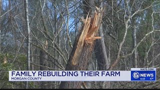 Morgan County family rebuilding their farm after tornado