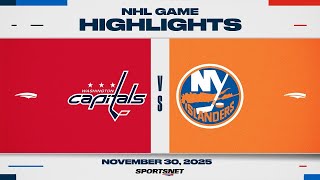 NHL Highlights | Capitals vs. Islanders - November 30, 2025