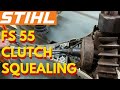 (STIHL’S FIX) FS 55 CLUTCH SQUEALS AT IDLE / KNOWN DESIGN FLAW