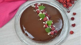 Quick cake decoration. Chocolate mirror glaze (glass glaze).