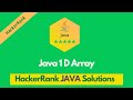 HackerRank Java 1D Array problem solution in Java | Java problems solutions | Programmingoneonone