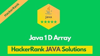 HackerRank Java 1D Array problem solution in Java | Java problems solutions | Programmingoneonone