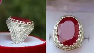 Kabli Yaqoot Ring design very Antique and Best for men ||Urdu Writer||