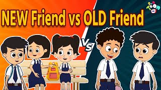 NEW Friend vs OLD Friend | Types Of Friends | Animated Stories | English Cartoon | Moral Stories
