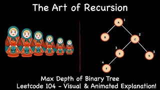 The Art of Recursion | Max Depth of Binary Tree | Leetcode 104 | Animation | Visualization