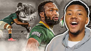 NFL FAN REACTS To Lukhanyo Am Is A RUGBY MACHINE! | Brutal Big Hits, Offloads, Skills & Highlights
