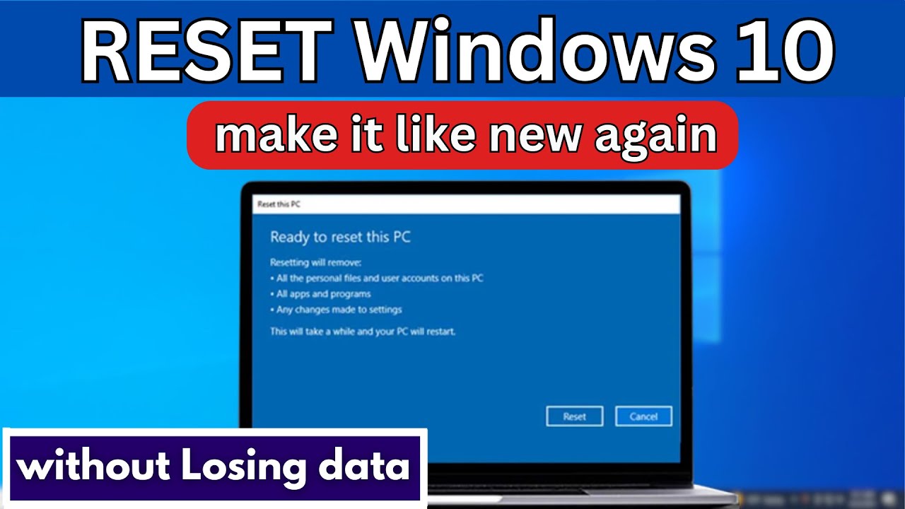 Reset This Pc Windows 10 Reset Windows 10 Remove Files And Clean The