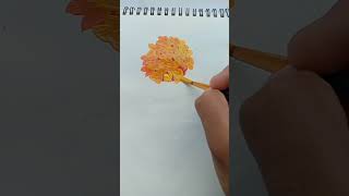 Ixora Flower Painting/ One Stroke Painting #shorts #painting #viral #trending